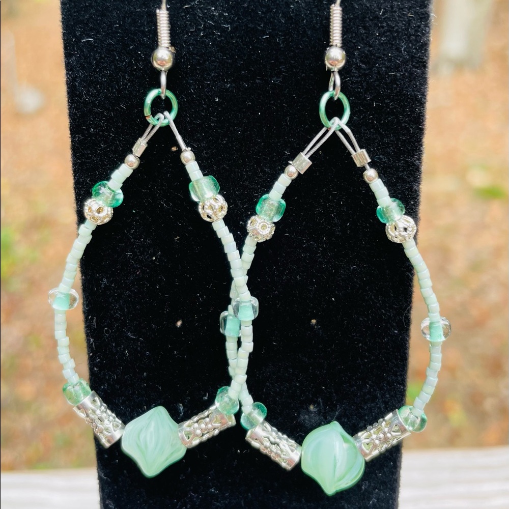 Green earrings